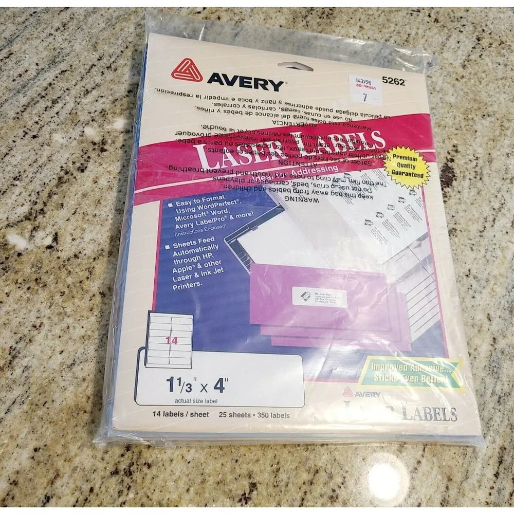 Avery Shipping Address Labels, Laser & Inkjet Printers, 700 Labels, 3-1/3x4